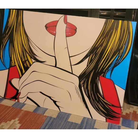 VTG 90s IKEA SOLMYRA Pop Art ‘Ssshhh’ by Deborah Azzopardi, Warhol Lichtenstein - Picture 13 of 16